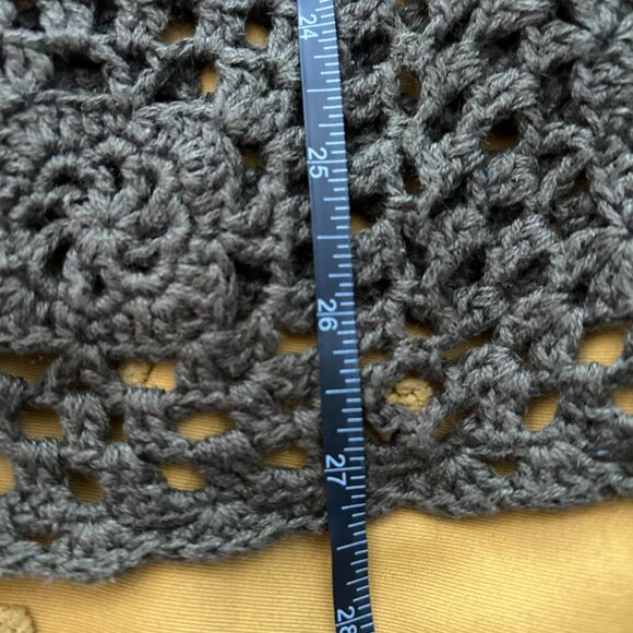 Vintage Venezia Crochet Hooded Cardigan in Army Green - Picture 4 of 7